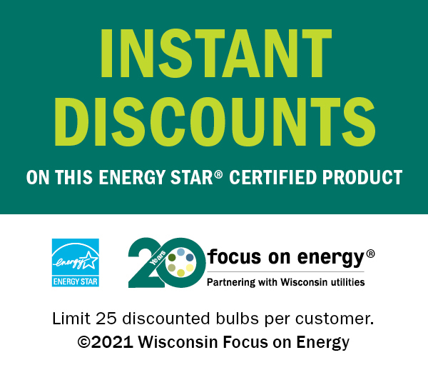Focus On Energy Sticker for Rebates