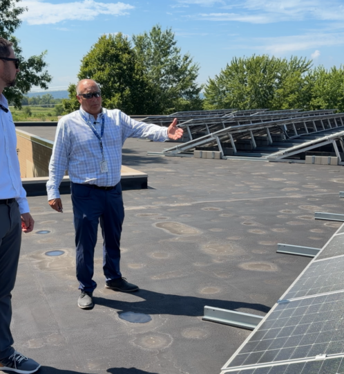 Jeff and Adam with Solar Panels