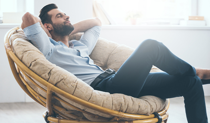 man relaxing