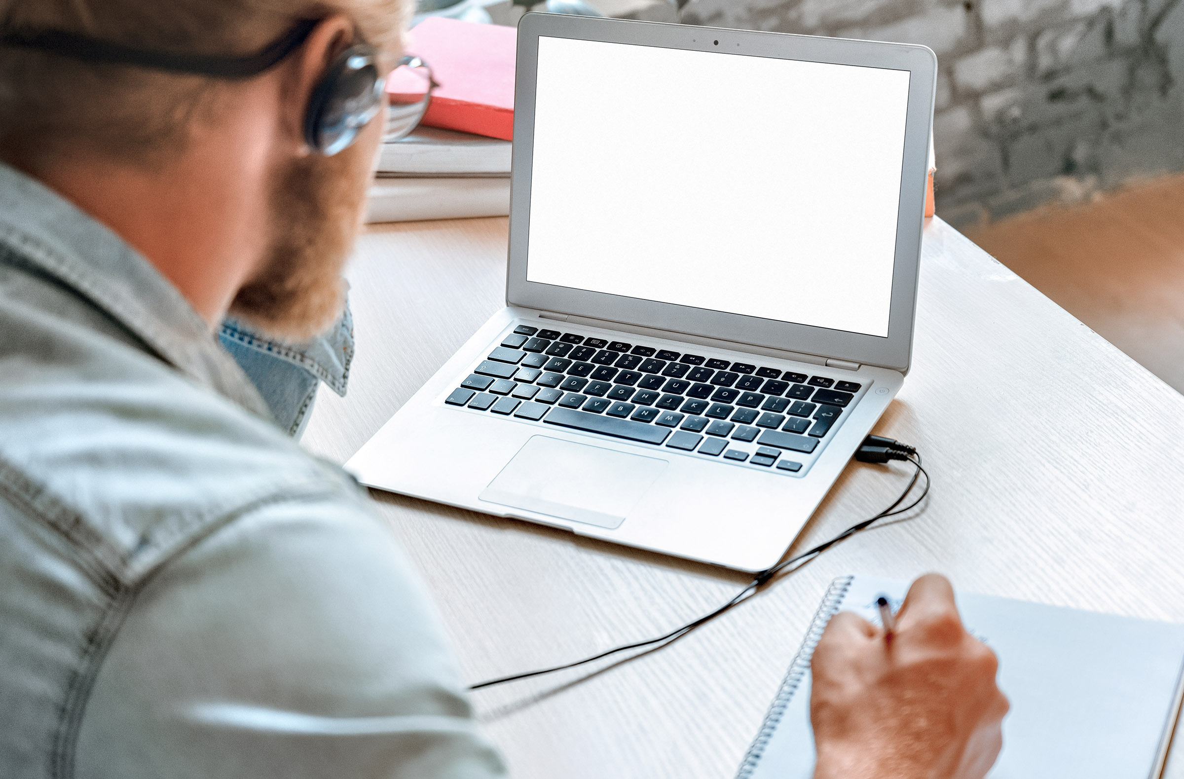 man with laptop