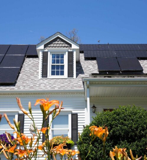 House with solar panels