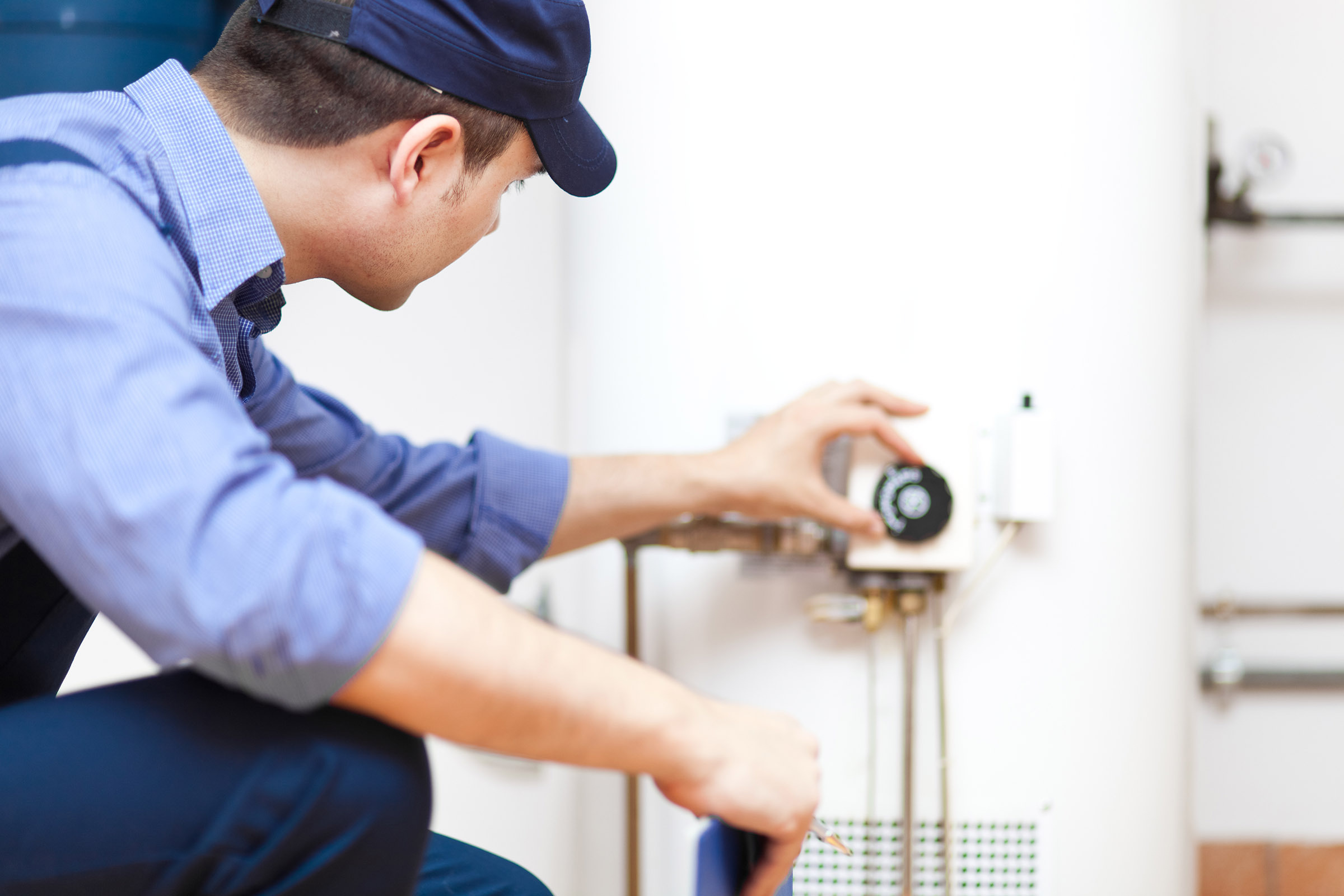 Servicing a hot water heater