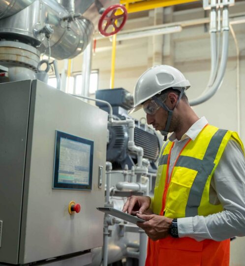 Worker at Control System