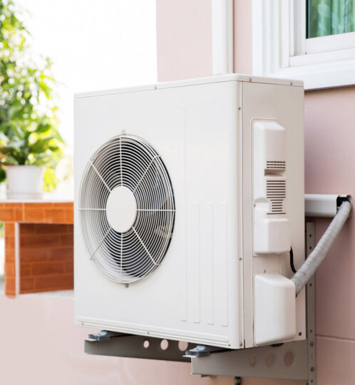 heat pump outside