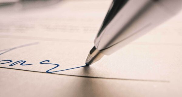 signature on paper