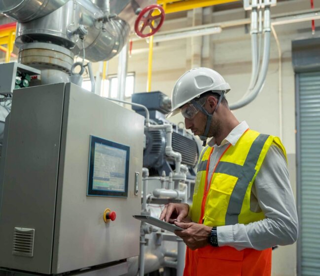 Worker at Control System